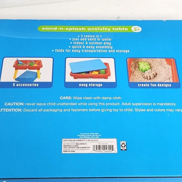 NEW! Bring On The Sun Sand N' Splash Activity Table - Perfect for Backyard Fun - Picture 3 of 5